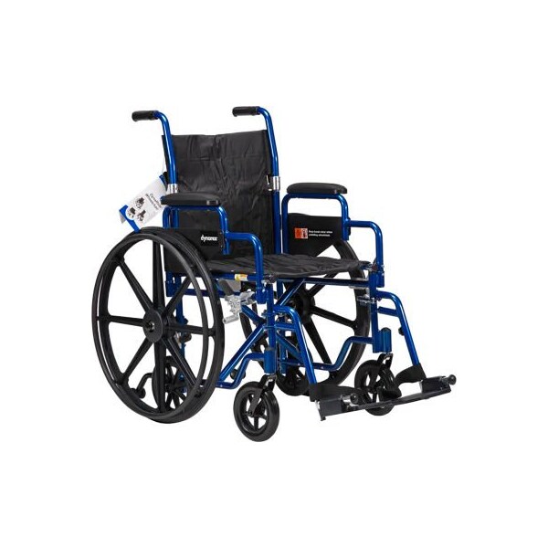 Dynarex Dynarex DynaRide Wheelchair, Convertible Detachable Desk Arm, Foot Rest, 18inW Seat 10245 - main